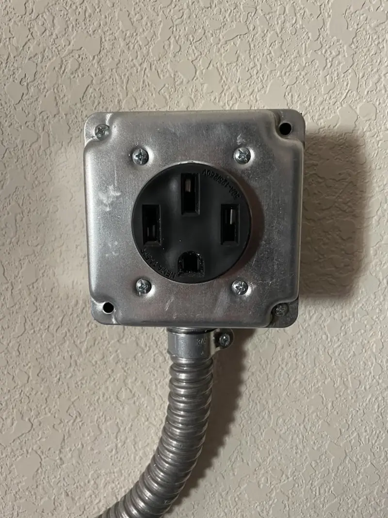 NEMA 14-50 outlet installed for Smart Home Electrical in Clearview