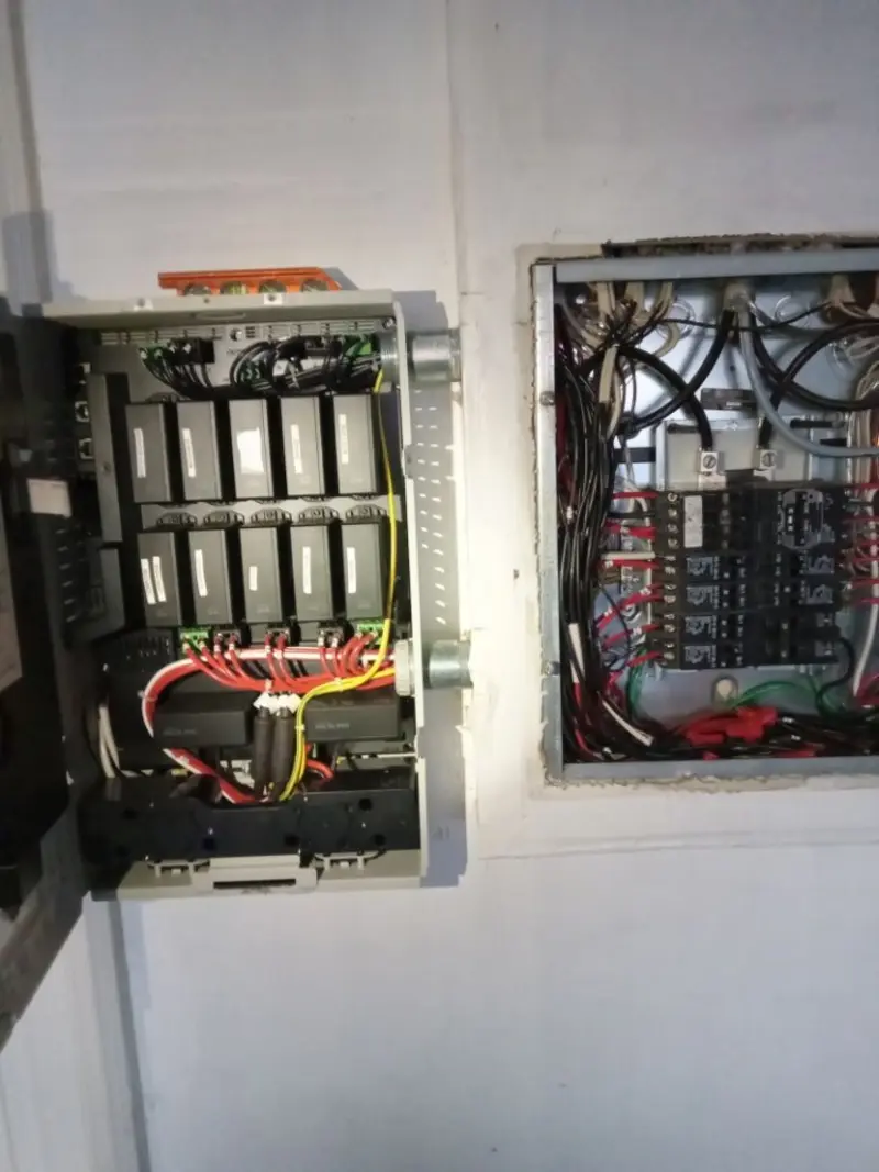 Electrical panel upgrade completed for Security Camera Wiring in Clearview